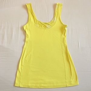 Lululemon Yellow Tank with Neckline Detail